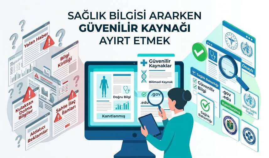 Haberin kapak görseli: Sağlık Bilgisi Ararken Güvenilir Kaynağı Ayırt Etmek