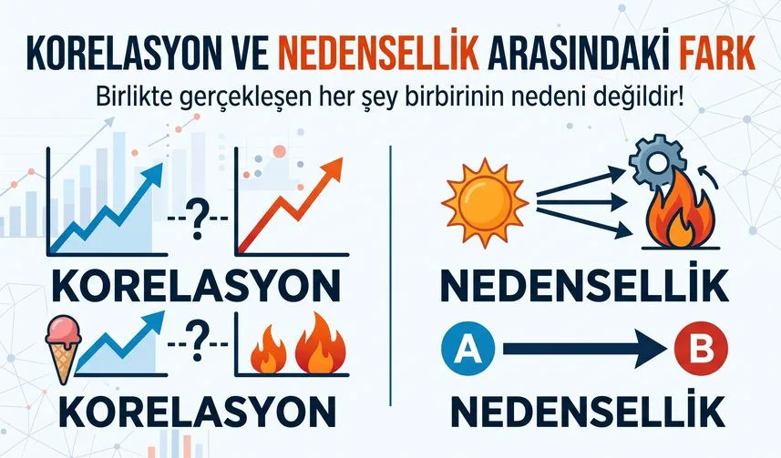 Haberin kapak görseli: Korelasyon ve Nedensellik Arasındaki Fark