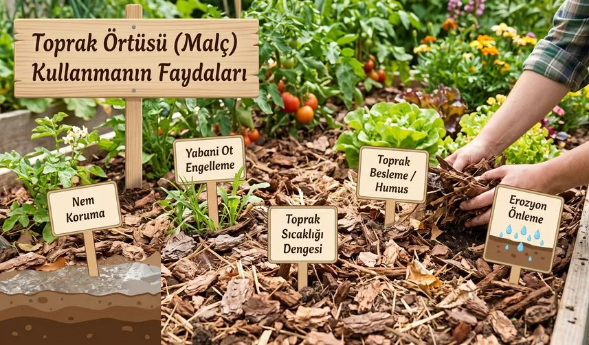 Haberin kapak görseli: Toprak Örtüsü Kullanmanın Bahçedeki Faydaları