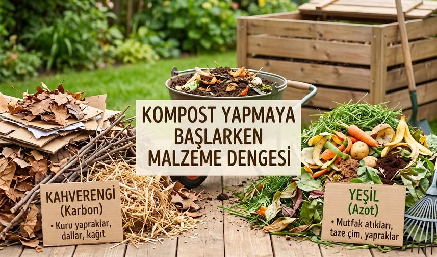 Haberin kapak görseli: Kompost Yapmaya Başlarken Malzeme Dengesi